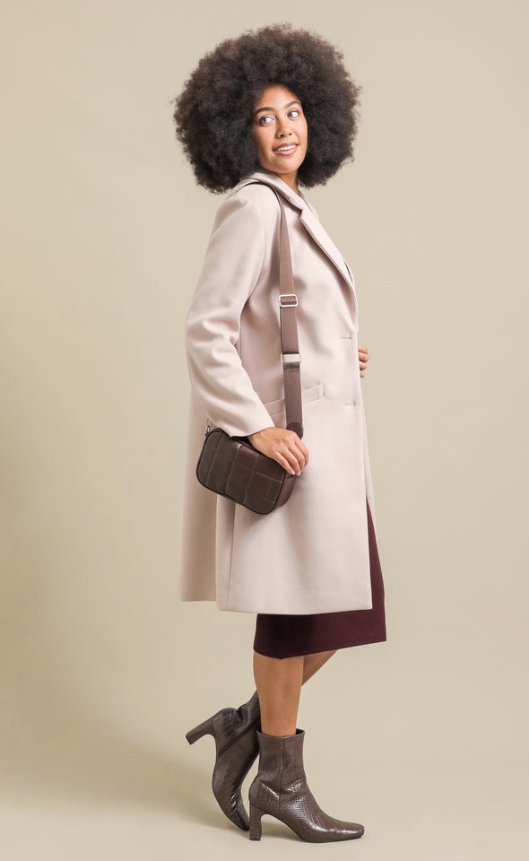 2 Button Essential Coat Dusky