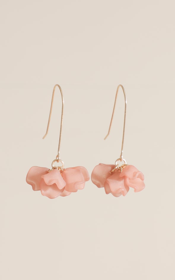 Acrylic Flower Earrings Blush