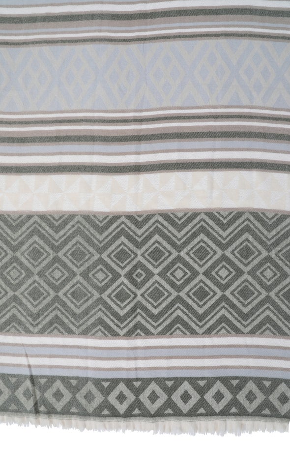 Aztec Print Scarf Khaki