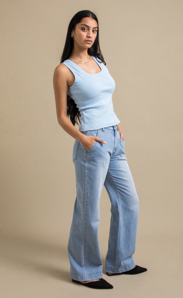 Basic Rib Tank Blue