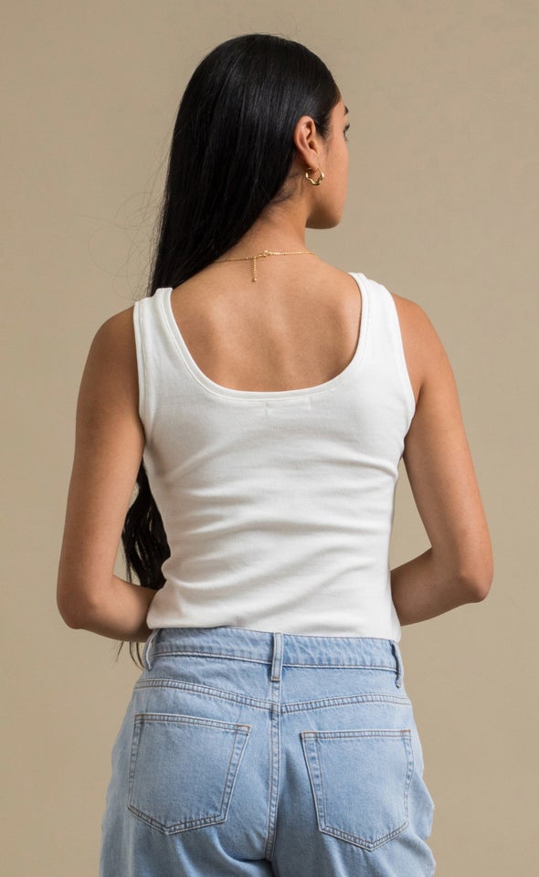 Basic Rib Tank White