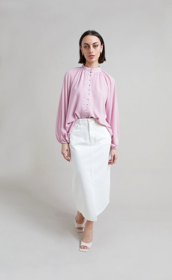 Blouson Sleeve Shirt Lilac