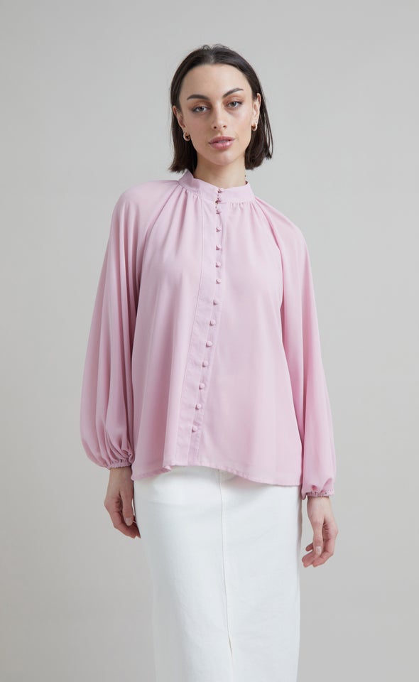 Blouson Sleeve Shirt Lilac