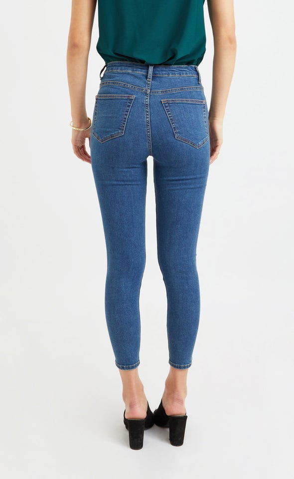 Blue Button Fly Skinnys Blue
