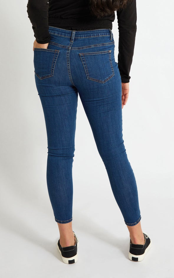 Blue Button Fly Skinnys Blue