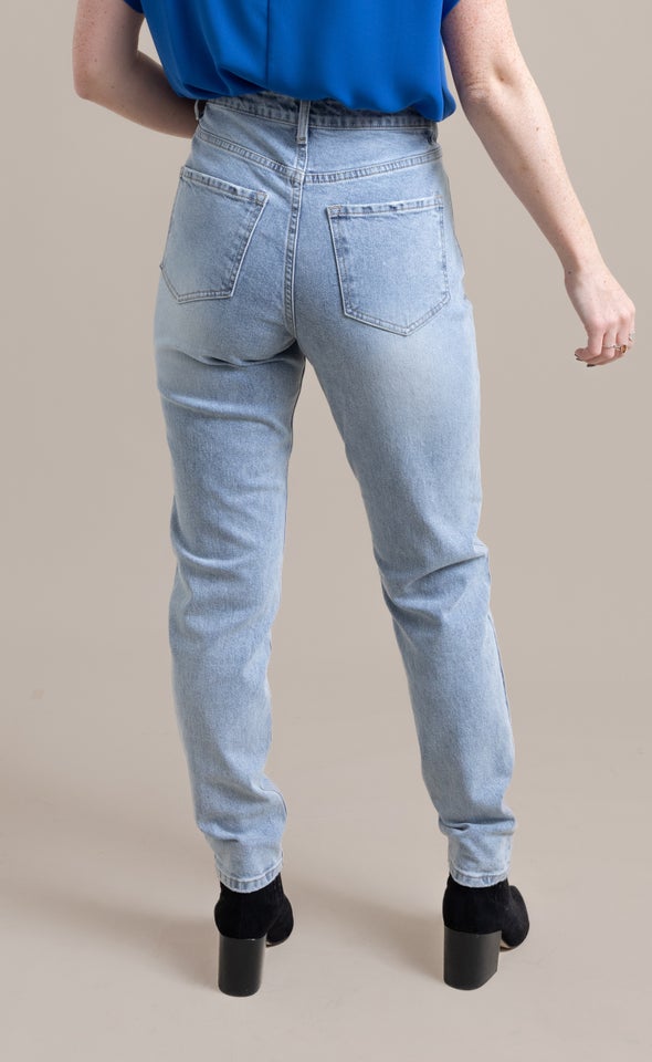 Blue Mom Jeans Blue