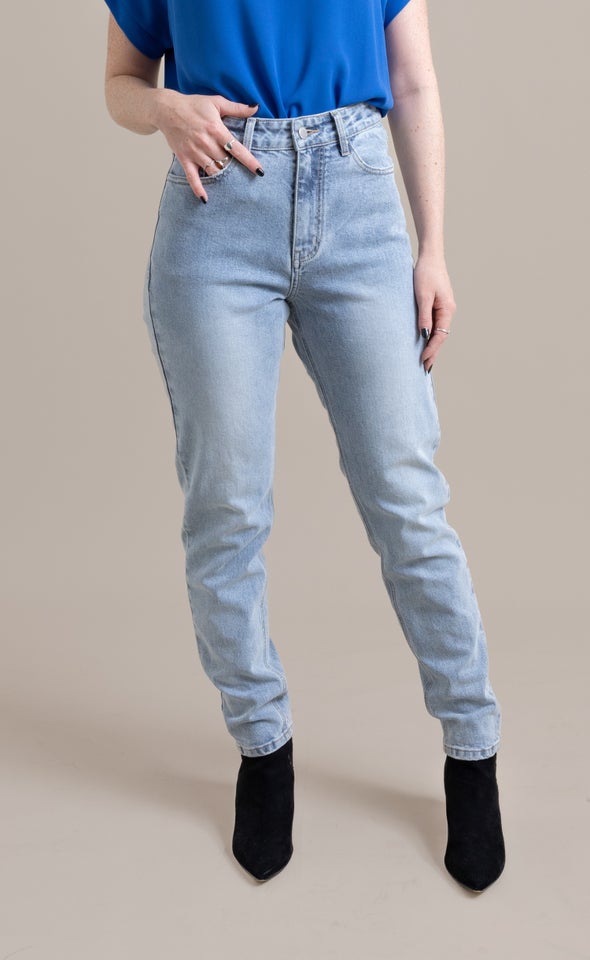 Blue Mom Jeans Blue