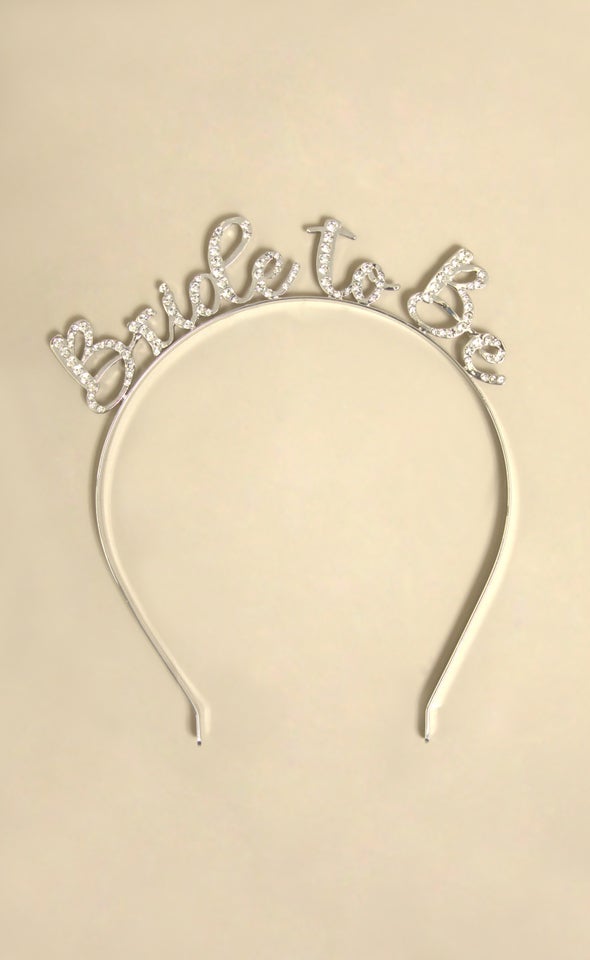 Bride To Be Headband Silver