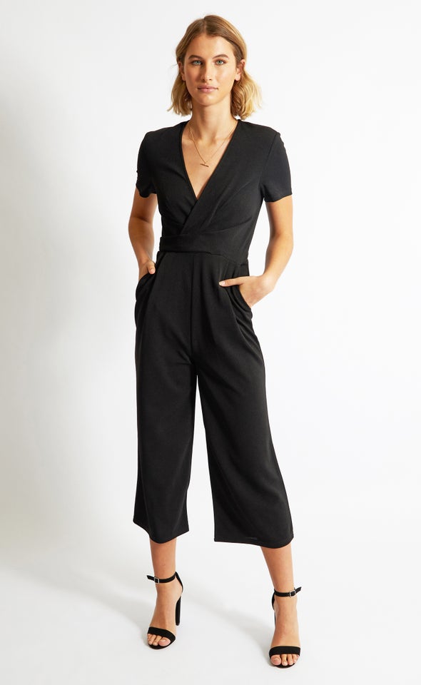 womens ascot hart cap sleeve graphic jumpsuit