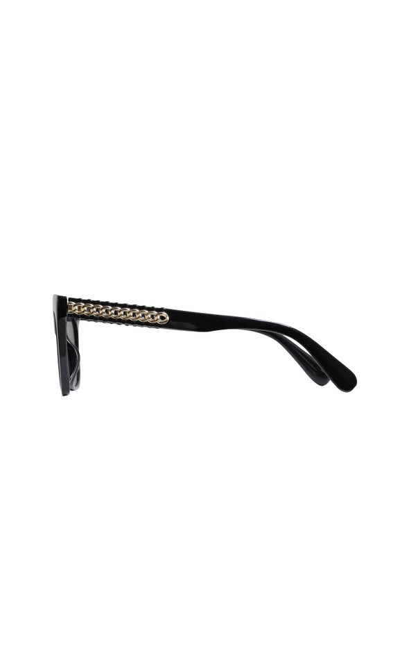 Cateye Chain Detail Sunglasses Black