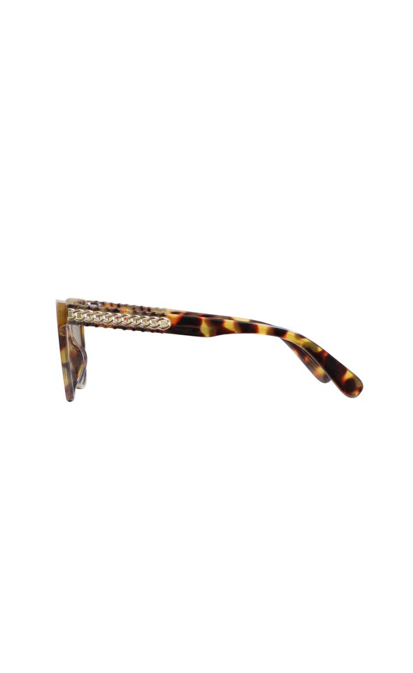 Cateye Chain Detail Sunglasses Tortoiseshell
