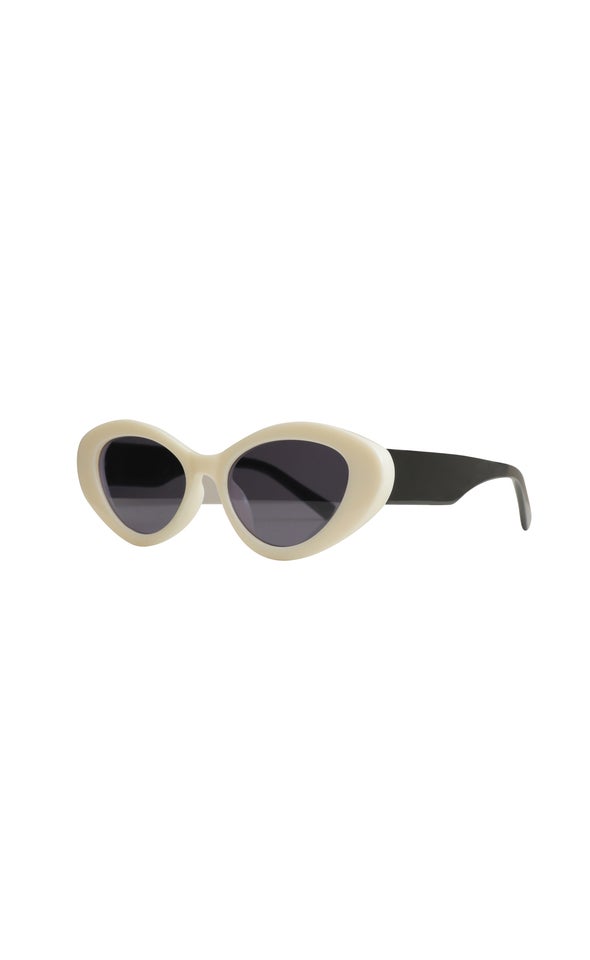 Cateye Sunglasses Cream/black