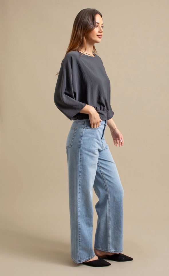 CDC Batwing Top Charcoal