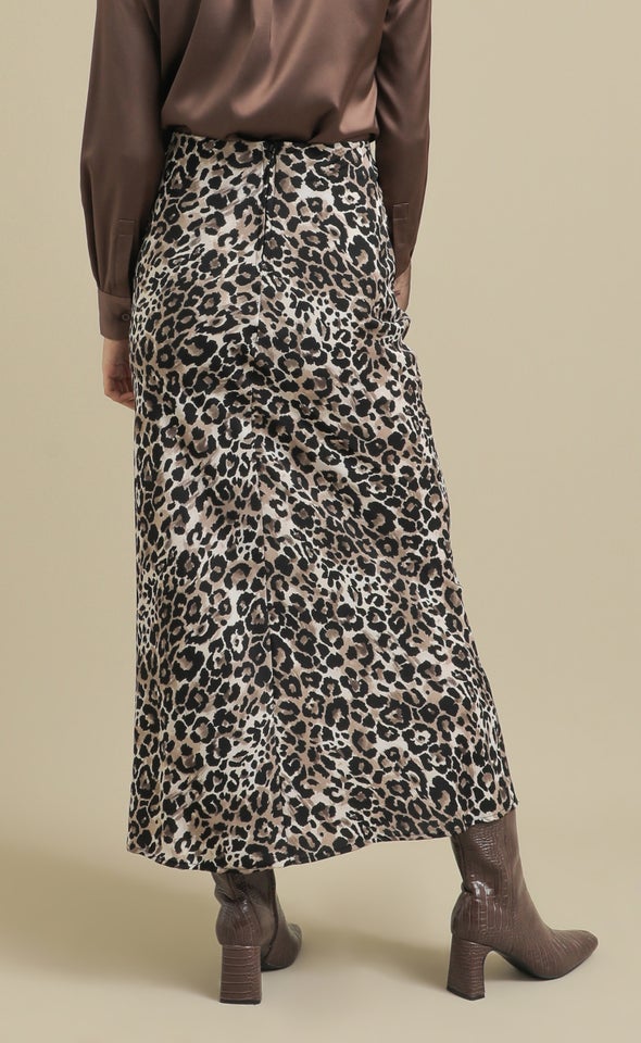 CDC Bias Maxi Skirt Animal Print