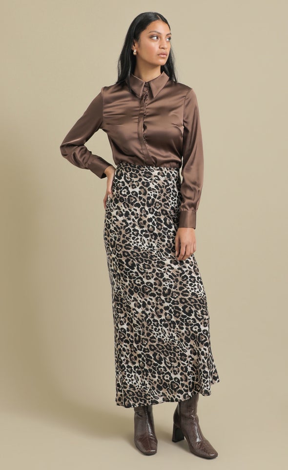 CDC Bias Maxi Skirt Animal Print