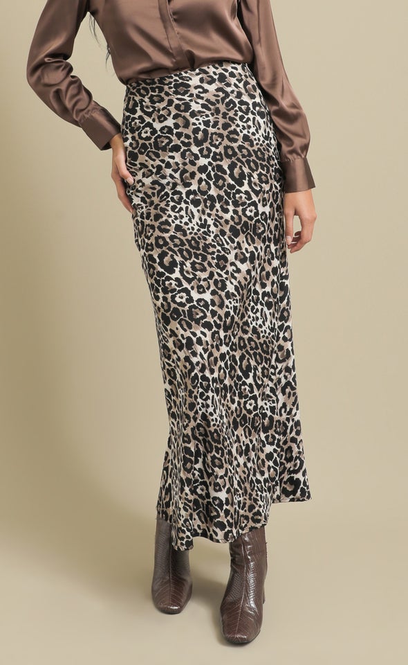 CDC Bias Maxi Skirt Animal Print