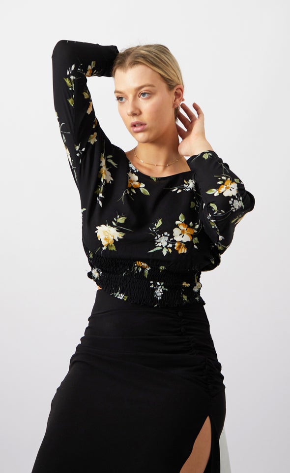 CDC Cross Back Shirred LS Top Pagani