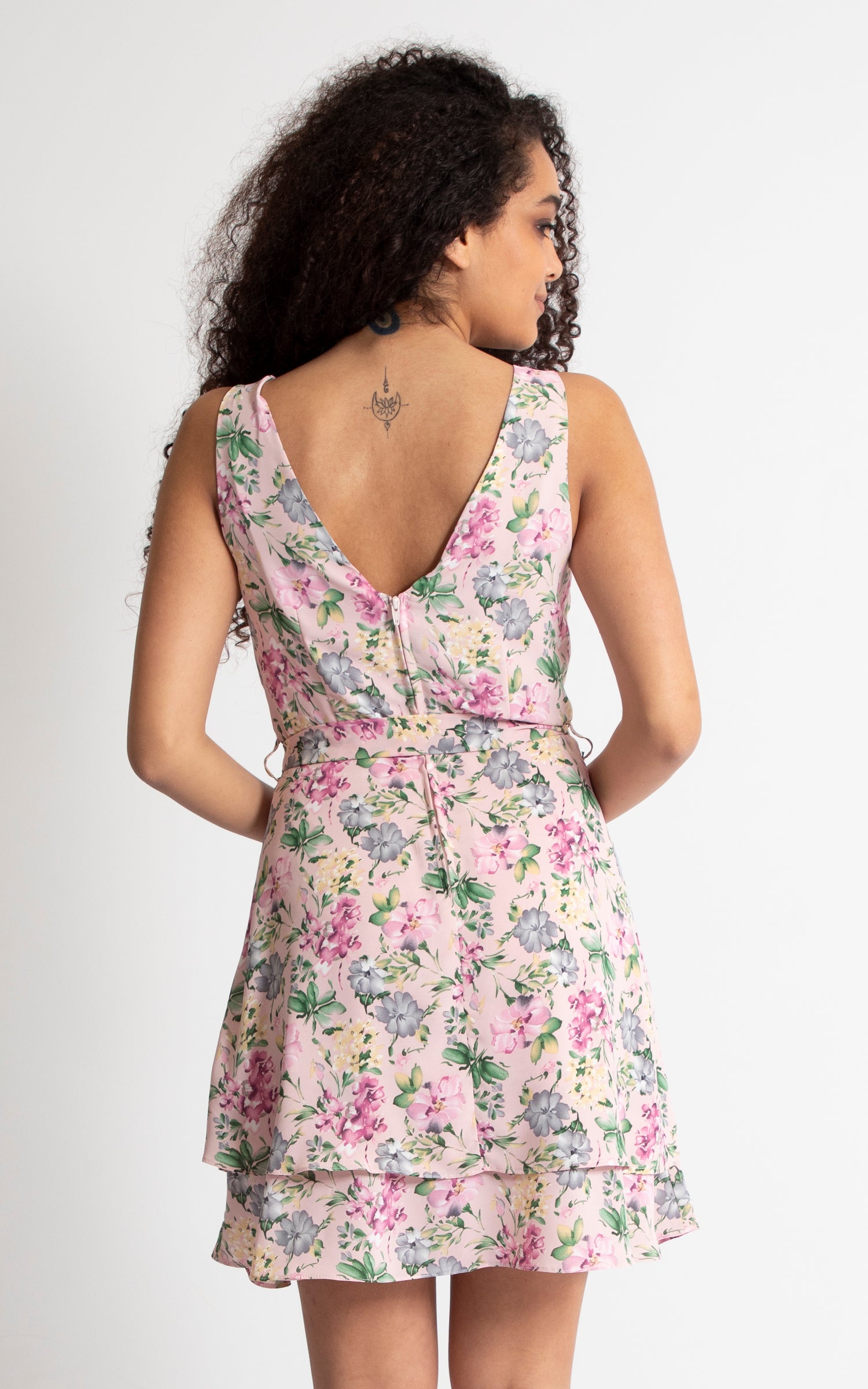 v neck skater dress
