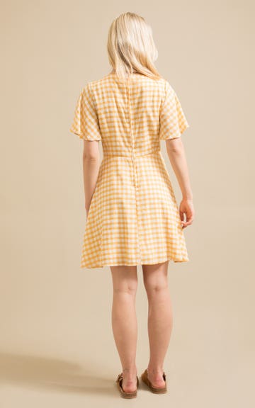 princess polly baby blue dress Buy Buttermilk Yellow Bandeau Jersey Woven Mix Midi Dress from Next Ireland main image 0