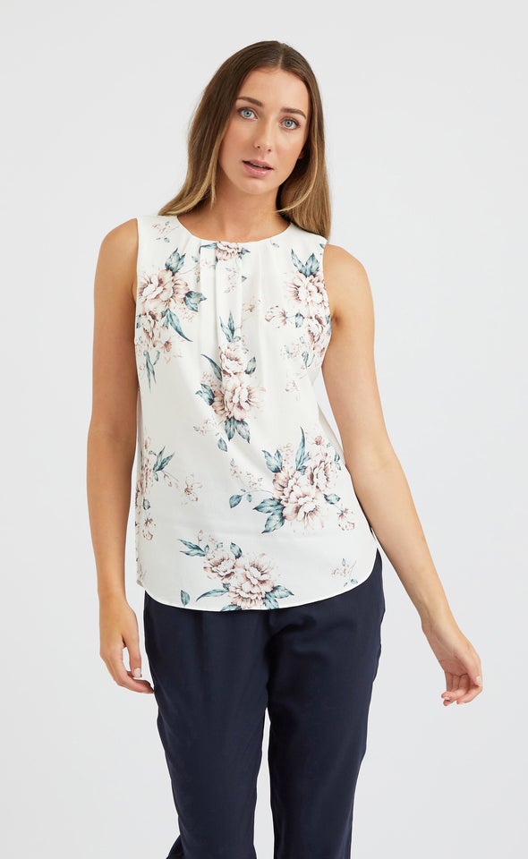 CDC Pleat Detail Shell Top