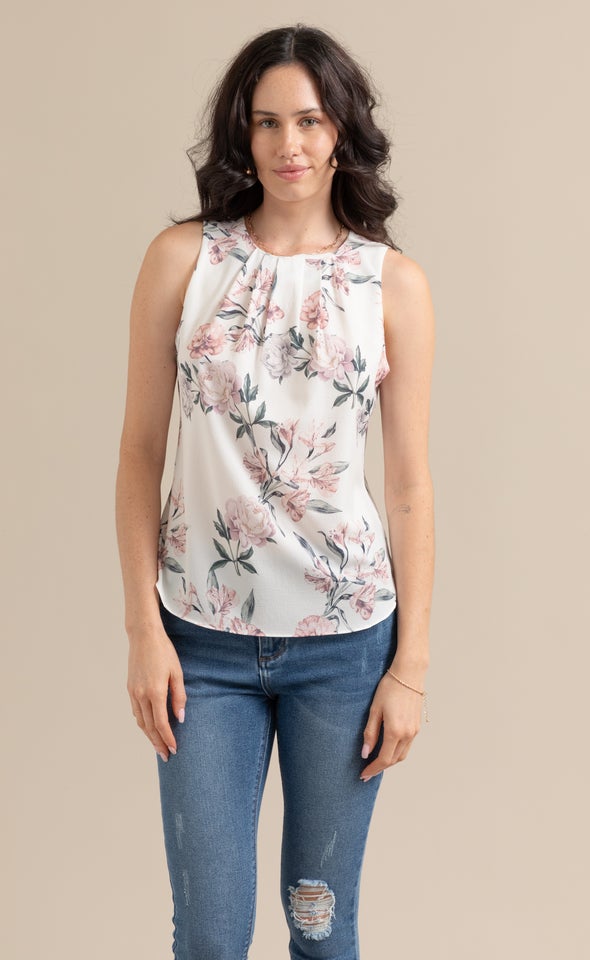 CDC Pleat Detail Shell Top