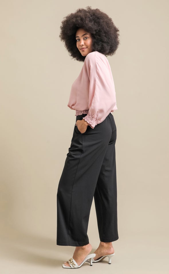 CDC Shirred Batwing Top Dusky