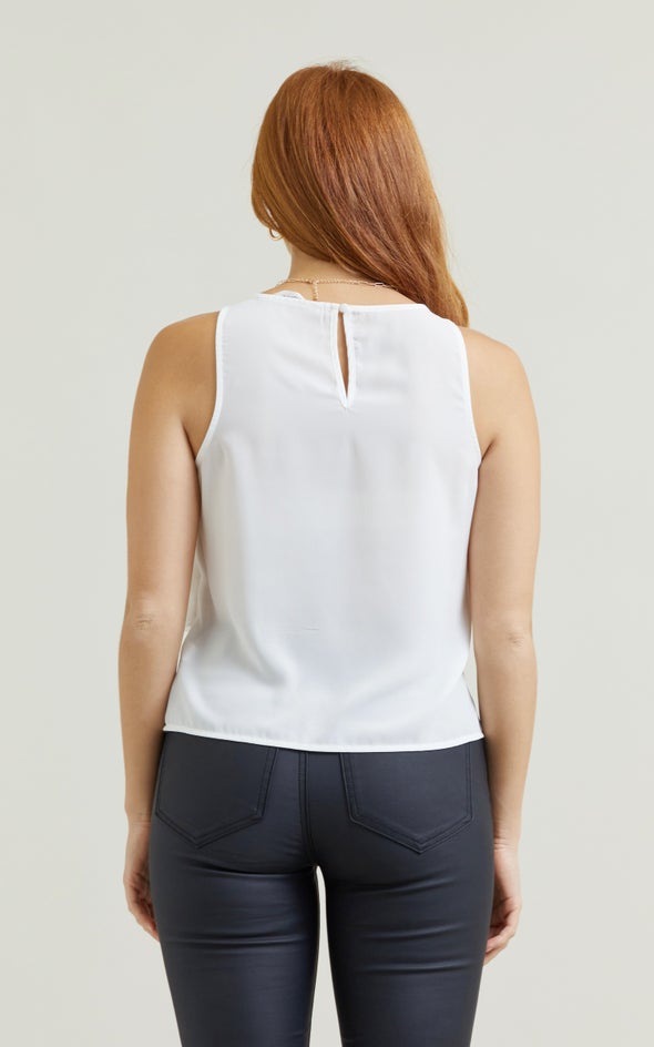 CDC Tier Detail Shell Top Cream