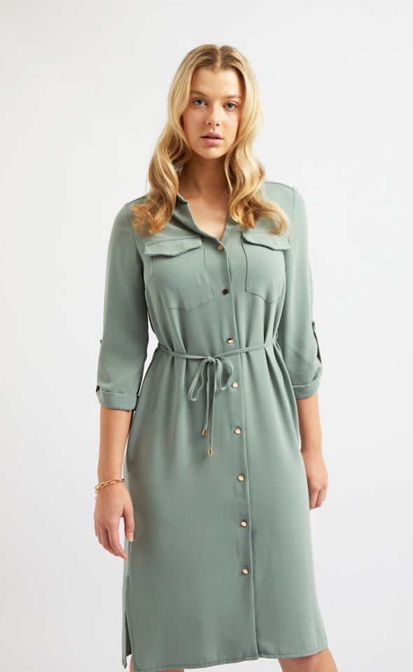 CDC Utility Midi Shirt Dress Pagani