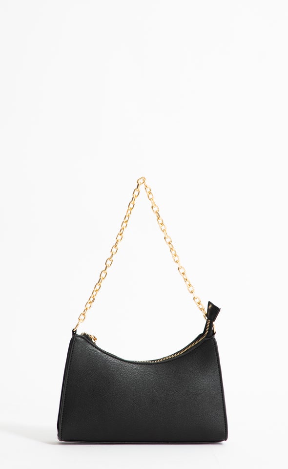 Chain Detail Handbag Black