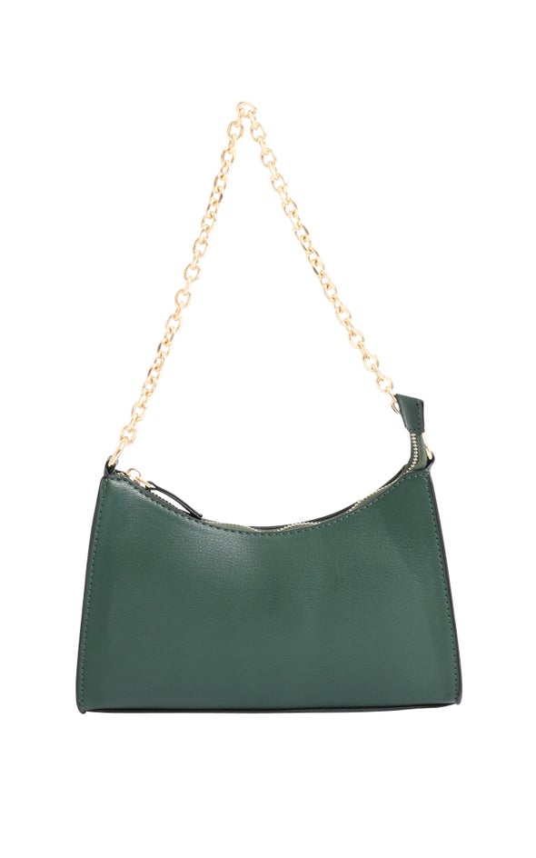 Chain Detail Handbag Emerald