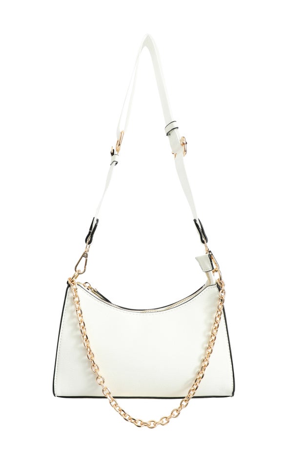 Chain Detail Handbag White