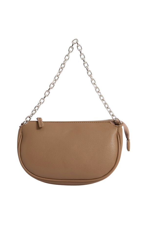 Chain Detail Saddle Bag Tan