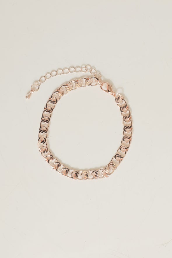 Chain Link Bracelet Rose Gold