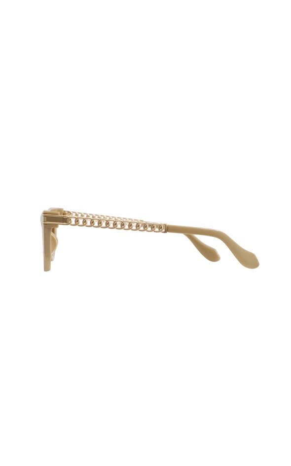Chain Metal Sunglasses Camel