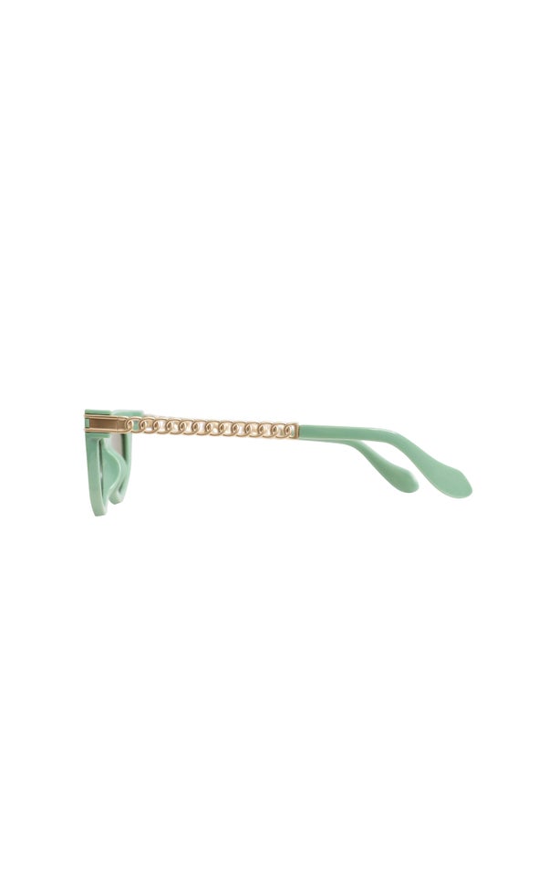 Chain Metal Sunglasses Green