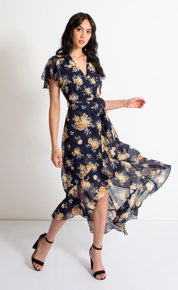 chiffon flutter sleeve