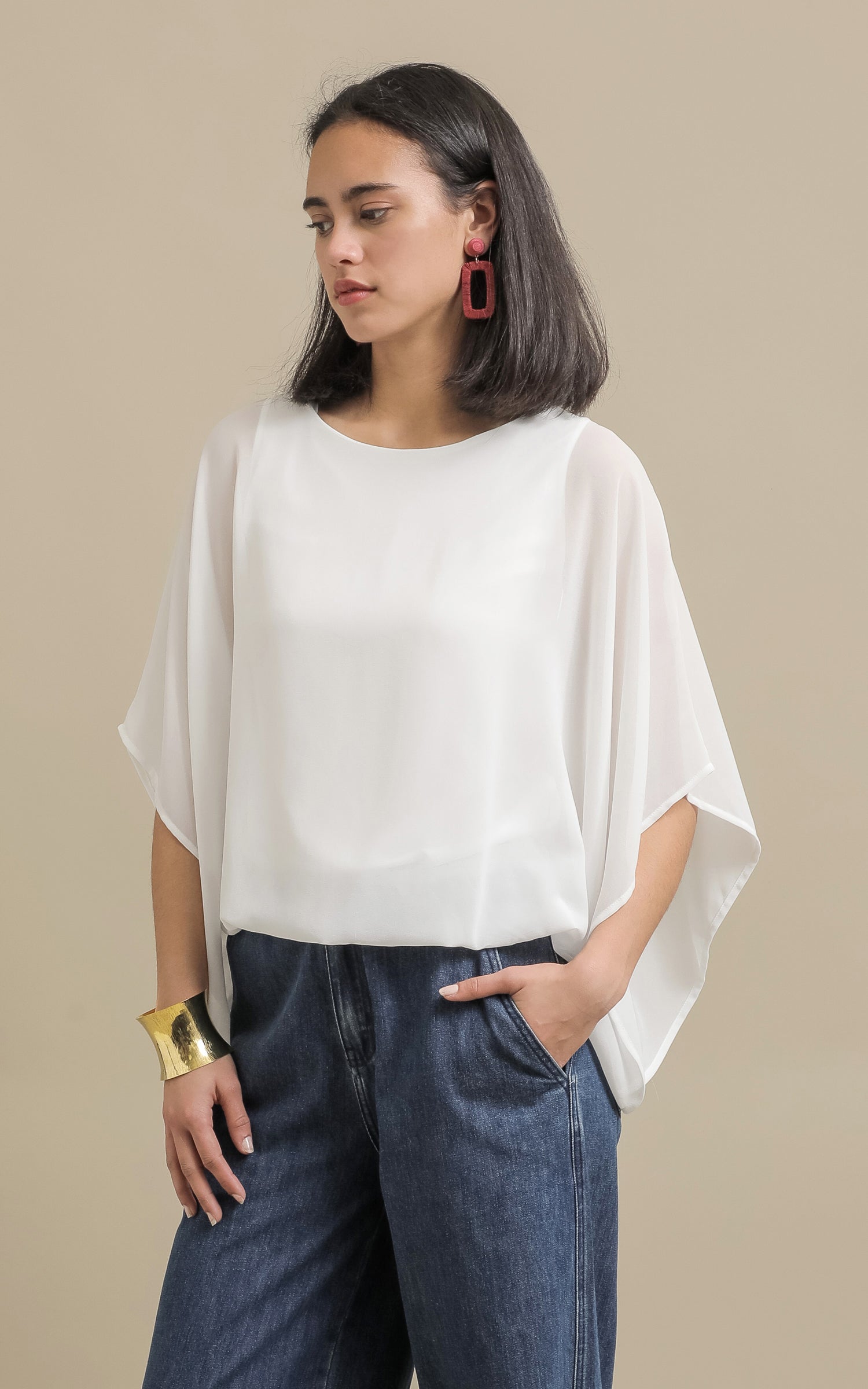 chiffon kaftan tops