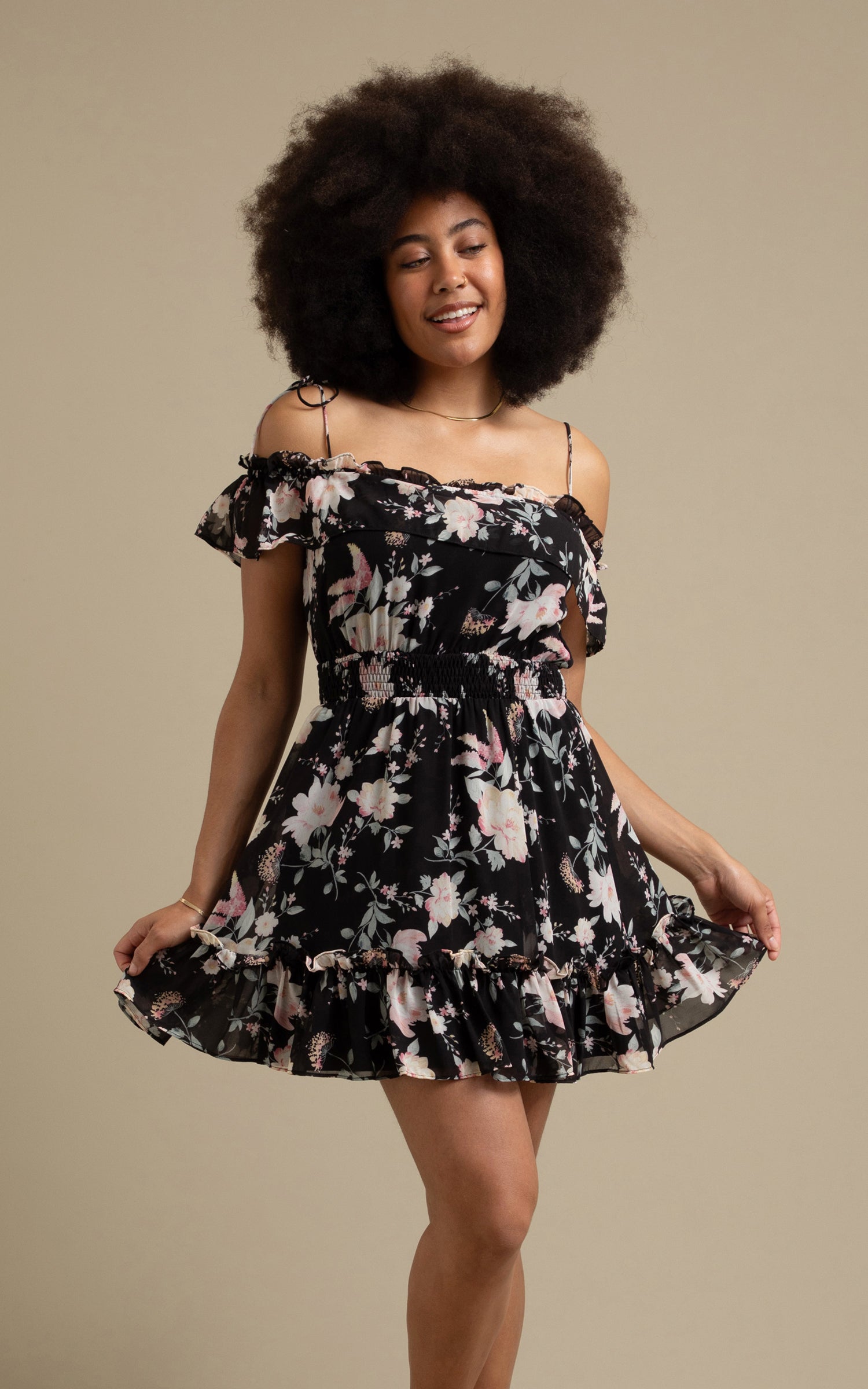 short black dress nearby VIVIAN BLACK OFF-SHOULDER PENCIL MIDI DRESS | CULT MIA main image 1