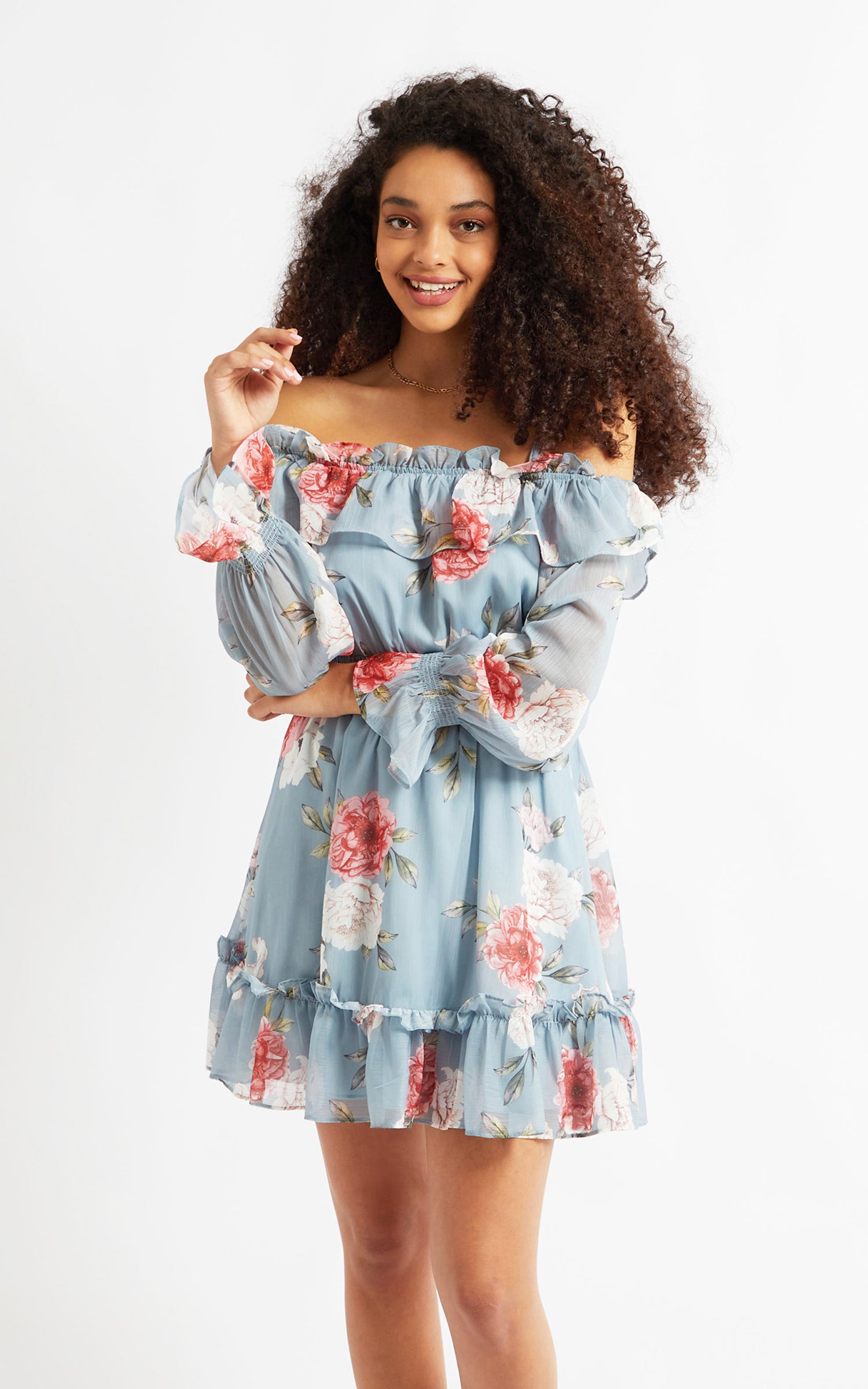 off the shoulder form fitting dress