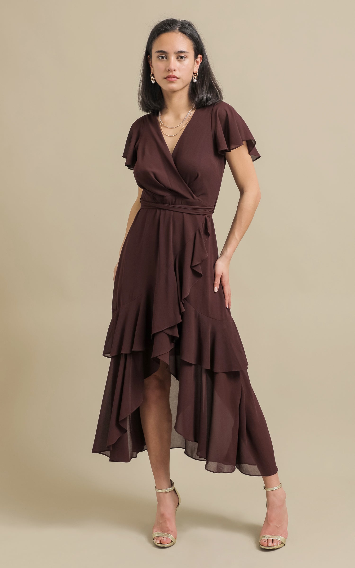 Pagani wrap dress deals