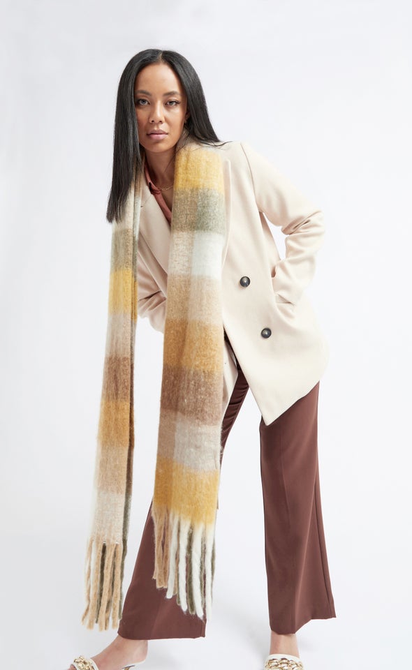 Chuky Check Scarf Brown/beige