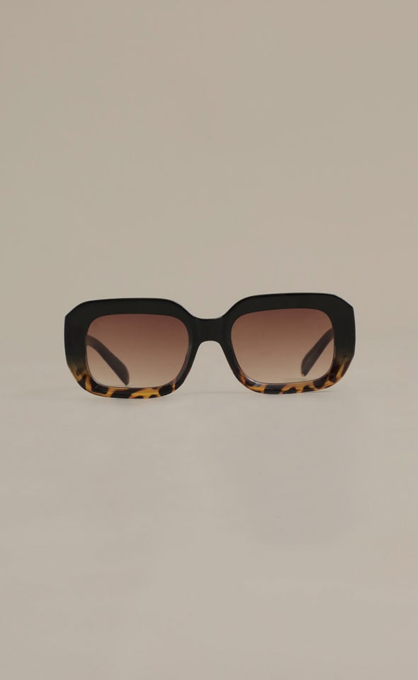 Chunky Frame Sunglasses Brown