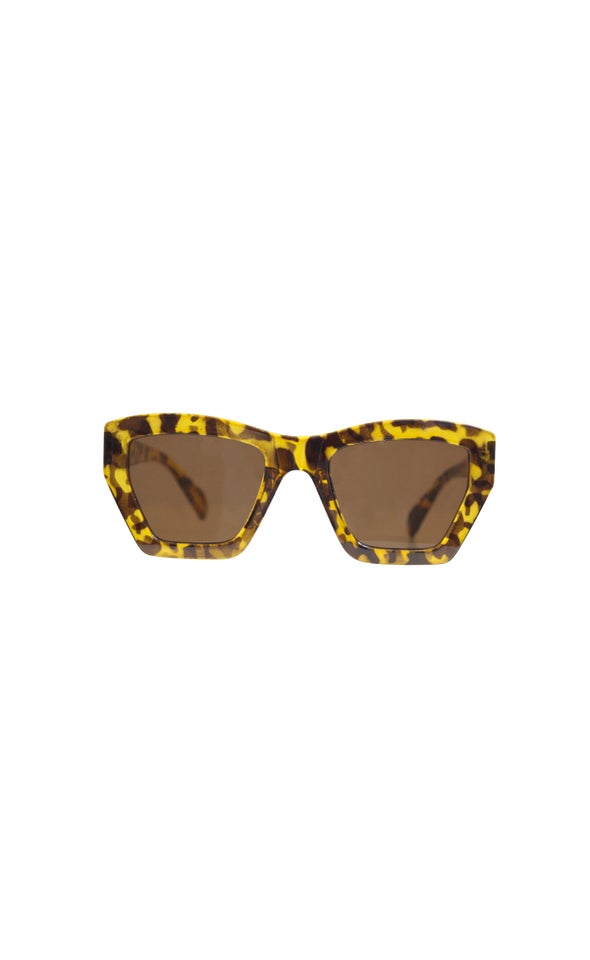 Chunky Frame Sunglasses Tortoiseshell