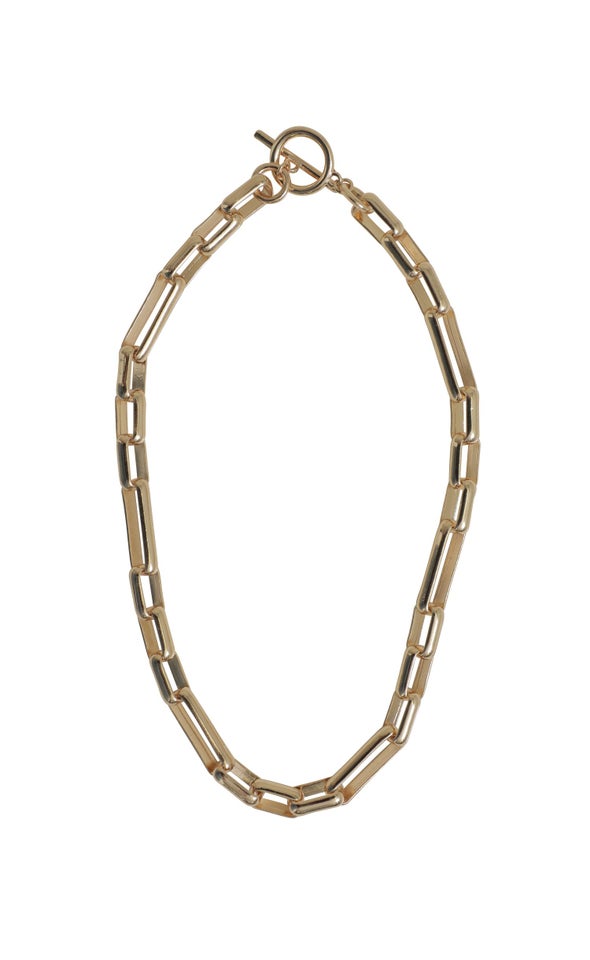 Chunky T Bar Necklace Gold