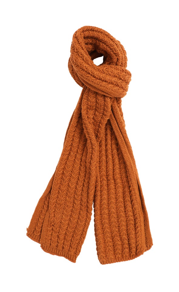 Chunky Winter Scarf Terracotta