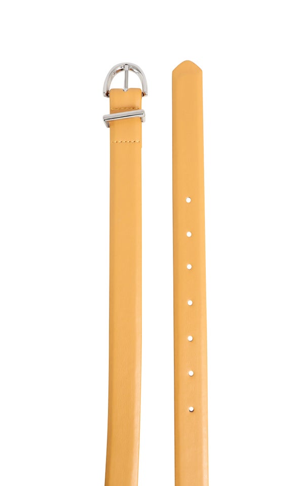 Classic Jean Belt Silver/mustard