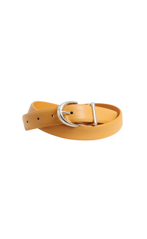 Classic Jean Belt Silver/mustard
