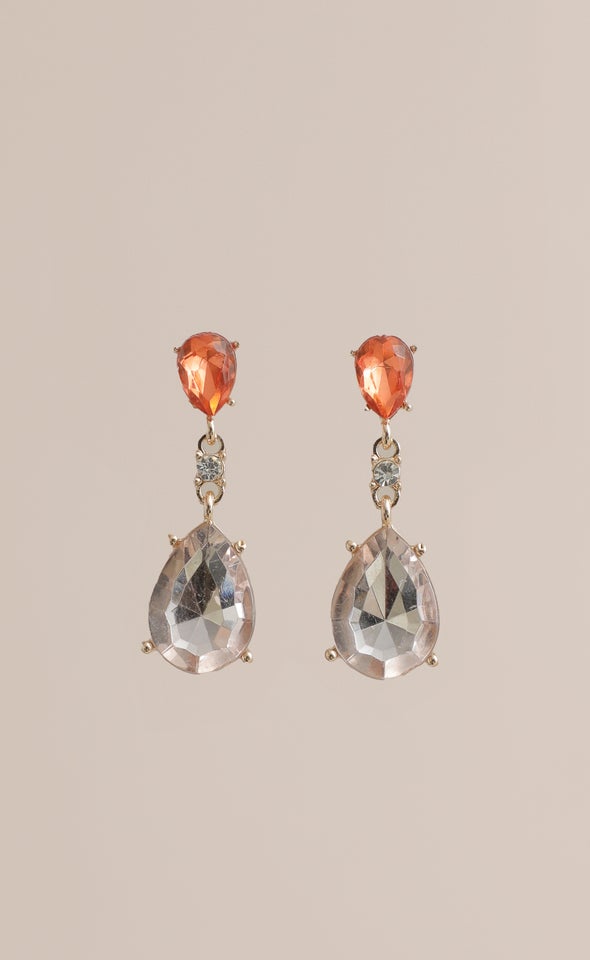 Coloured Jewel Drop Earrings