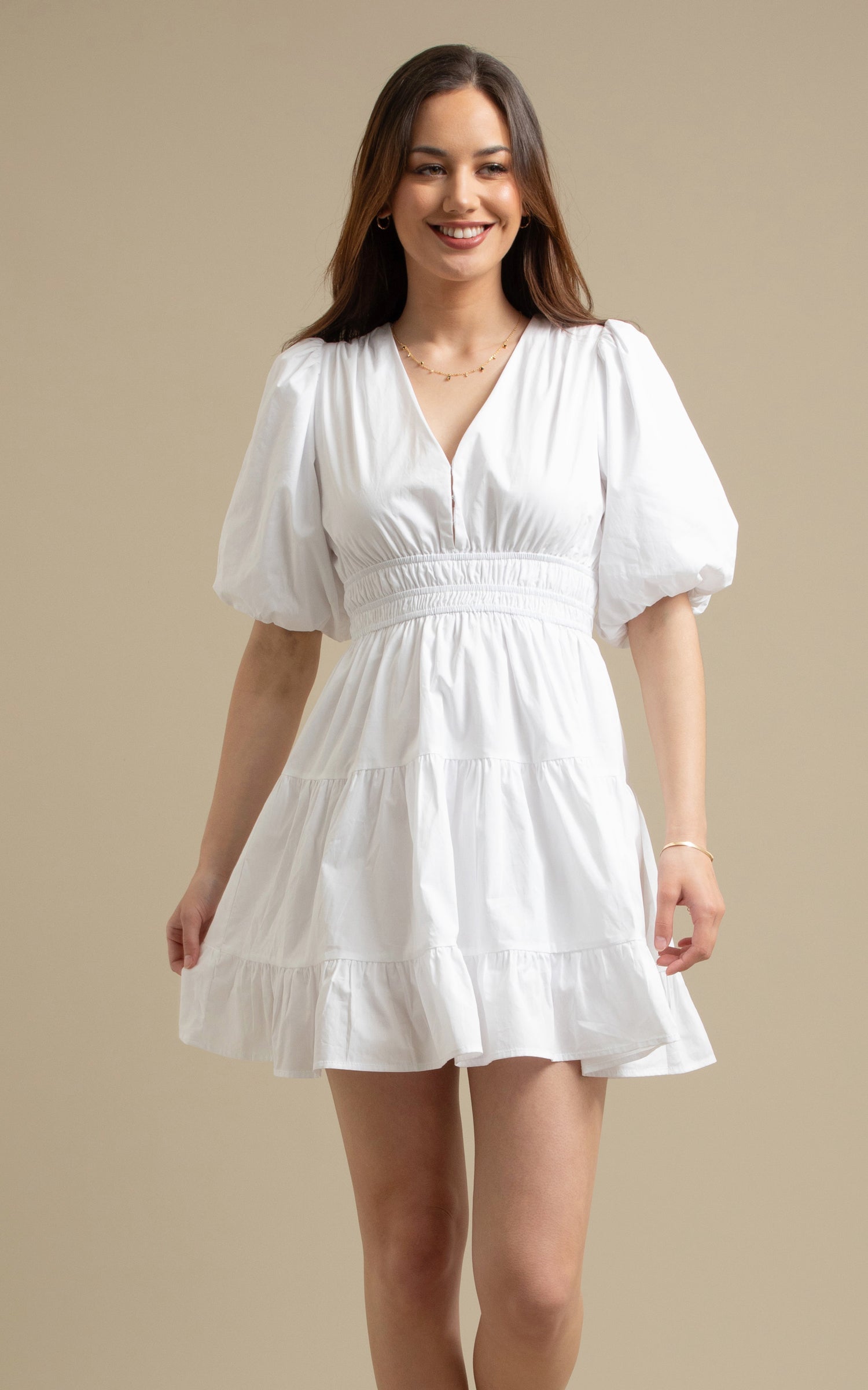 【新品未使用】Herlipto Puff Sleeve Jersey Dress Her lip to - 【中古】Herlipto Puff Sleeve Jersey Dressの通販