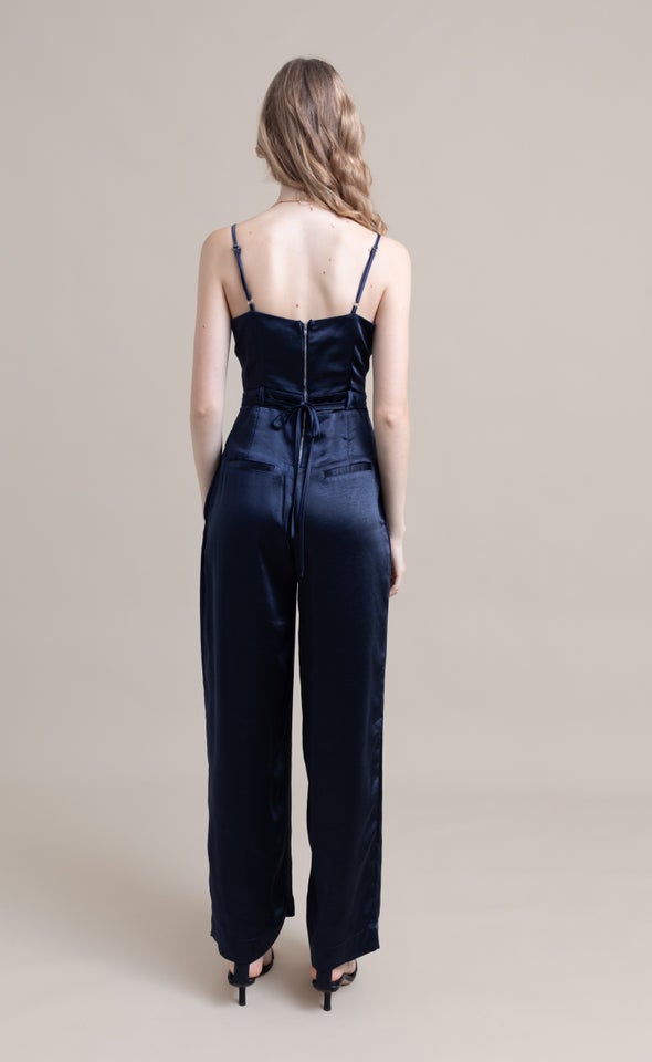 Cowl Neck Wide Leg Jumpsuit Ink